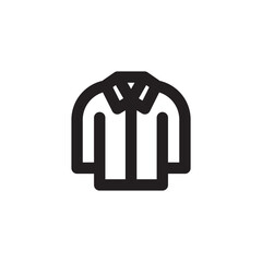 Simple shirt icon, Vector outline icon on white background.