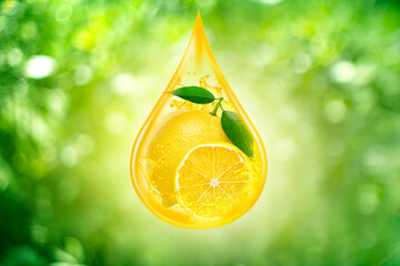 fresh lemon slice, lemon background