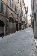 uphill street, Siena, Italy