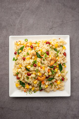 Sweet Corn Upma, makai rava uppittu made using with or without semolina , healthy Indian breakfast