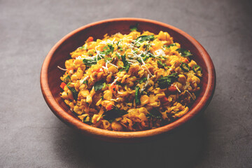 Sweet Corn Upma, makai rava uppittu made using with or without semolina , healthy Indian breakfast
