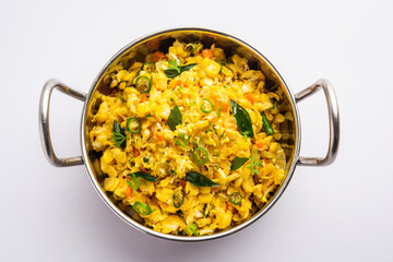 Sweet Corn Upma, makai rava uppittu made using with or without semolina , healthy Indian breakfast