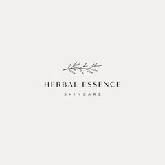 Beauty Logo Concept - Minimalist Branding for Beauty, Skincare, Cosmetic, Essential Oil or Scented Candle Brand.