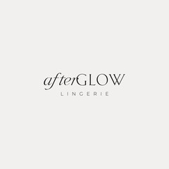 Afterglow Logo Concept - Minimalist Wordmark, Typography Focused Branding Concept. Feminine Brand: Fashion, Beauty, Lingerie, Makeup Logo.
