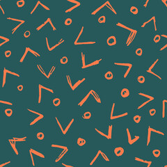 Vector Seamless Hand Drawn Scribble Pattern. Minimal Artistic Sketch Endless Print.