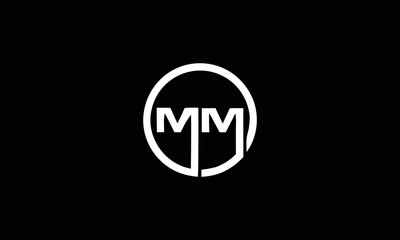Abstract letter MM logotype. MM Modern logo idea sign. Universal emblem vector icon.