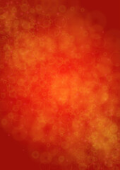 Twinkle Vector Magic Background With Golden Sparkle Circles on Red Gradient. Shiny Sun Texture. Defocused Bokeh Design. Christmass And New Year Frame. Glittery Shimmer Summer Love Page. Valentine Card