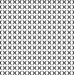 Black polka dot pattern on white background