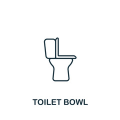 Toilet Bowl icon. Line simple Toilet Bowl icon for templates, web design and infographics