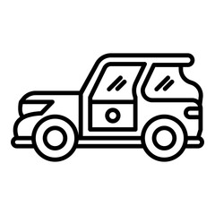 cute toy car icon