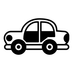 cute toy car icon