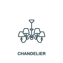 Chandelier icon. Line simple Chandelier icon for templates, web design and infographics