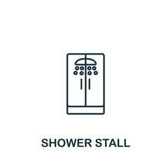 Shower Stall icon. Line simple Shower Stall icon for templates, web design and infographics