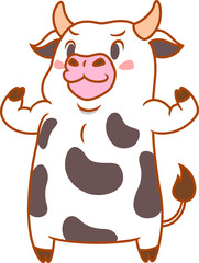 cute cartoon cow.