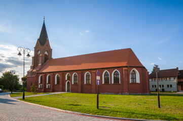 Church Of the Assumption of the Blessed Virgin Mary. Nowe Warpno, West Pomeranian Voivodeship, Poland.
