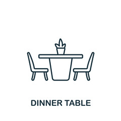 Dinner Table icon. Line simple Dinner Table icon for templates, web design and infographics
