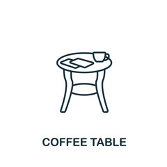 Coffee Table icon. Line simple Coffee Table icon for templates, web design and infographics