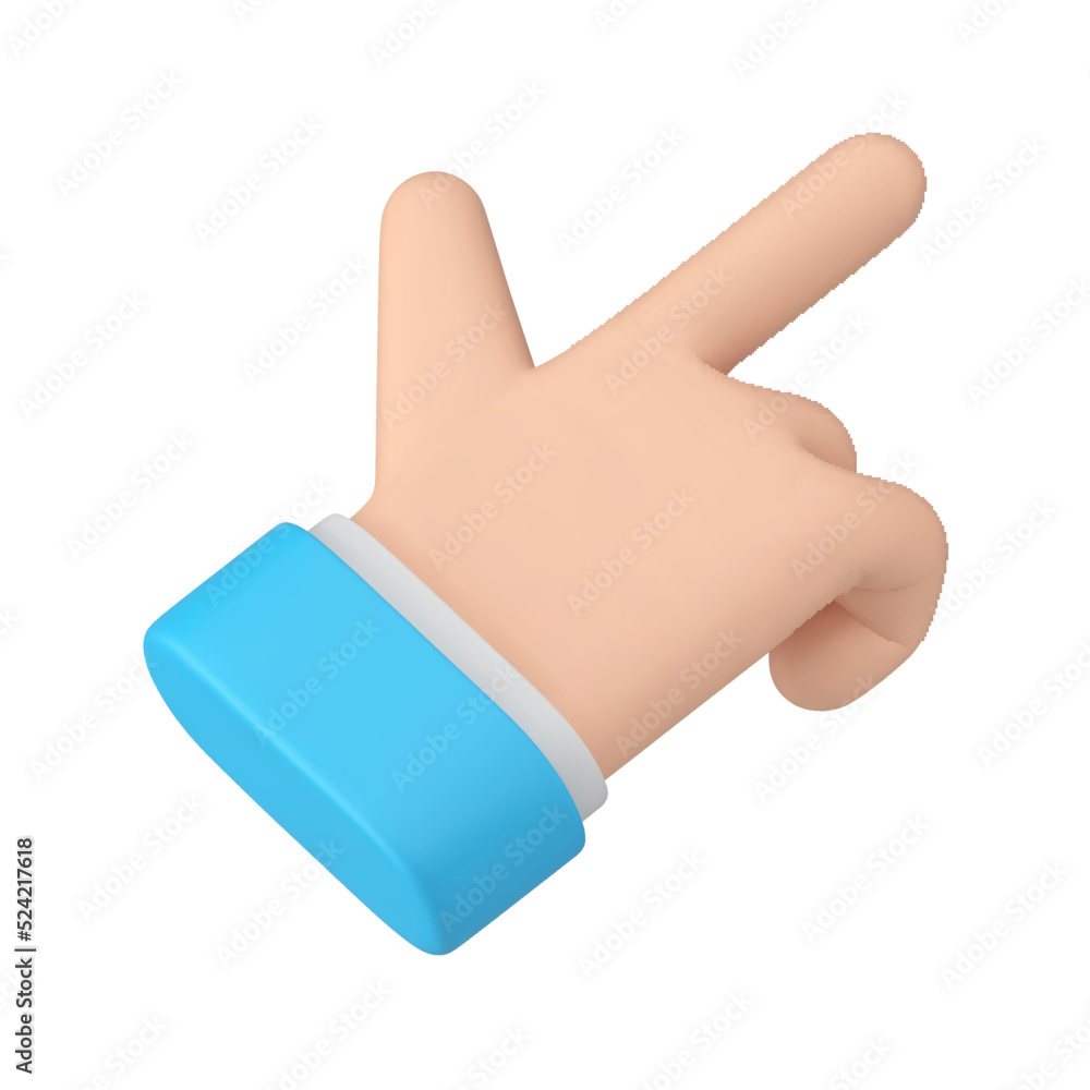 Poster businessman blue suit pointer index finger tap press button cyberspace cursor 3d icon vector
