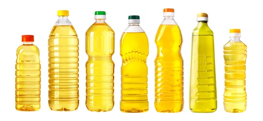Rolgordijnen vegetable or sunflower oil in plastic bottle © AlenKadr