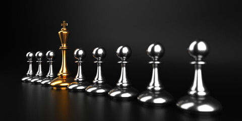 Chess king business concept, leader and success