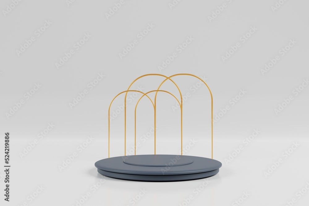 Poster 3d rendering minimalist podium scene background for product showcase