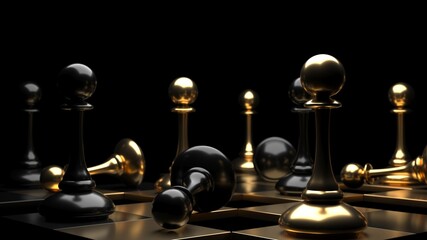 Chess pawns abstract concept background