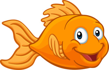 Gold Fish or Goldfish Cartoon Character