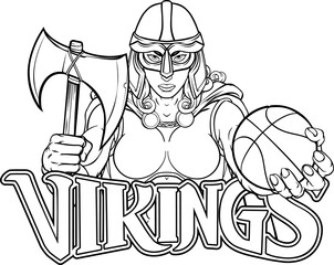 Viking Celtic Knight Basketball Warrior Woman