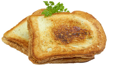 croque-monsieur en gros plan isolé sur un fond blanc