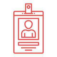 Id Card Multicolor Line Icon