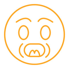 Yelling Multicolor Line Icon