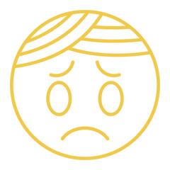 Bandages Multicolor Line Icon