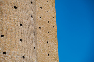 Loreto, Italy, Marche region. Basilica of the Holy House. Detail of the external walls.