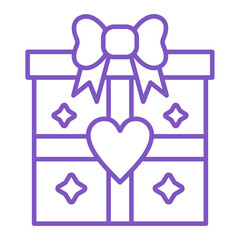 Gift Box Multicolor Line Icon