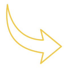 Down Right Multicolor Line Icon