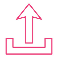 Upload Multicolor Line Icon