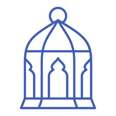 Lantern Multicolor Line Icon