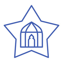 Star Multicolor Line Icon