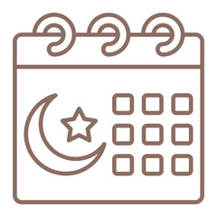 Calendar Multicolor Line Icon
