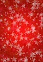 Vector Magical Glowing Background with Silver White and Purple Falling Stars on Red. Sparkle Star Night Cover and Card Design. Christmas and New Year Poster. Glittery Confetti Frame.