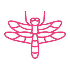 Dragonfly Multicolor Line Icon