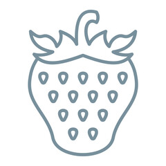 Strawberry Multicolor Line Icon