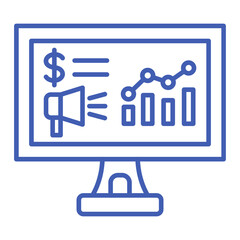 Marketing Multicolor Line Icon