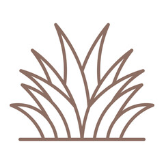 Grass Leaves Multicolor Line Icon