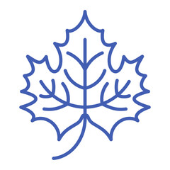 Maple Leaf Multicolor Line Icon