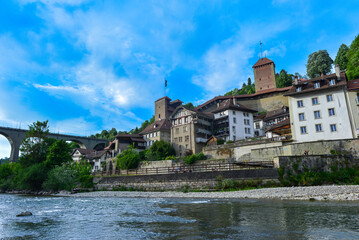Obraz premium Saanetal bei Freiburg im Üechtland, Fribourg (Schweiz)