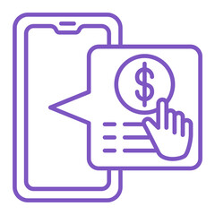 Obraz premium Online Payment Multicolor Line Icon