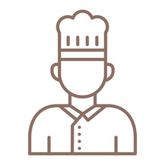 Chef Multicolor Line Icon