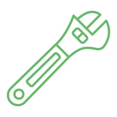 Wrench Multicolor Line Icon