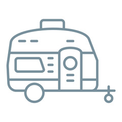 Caravan Multicolor Line Icon